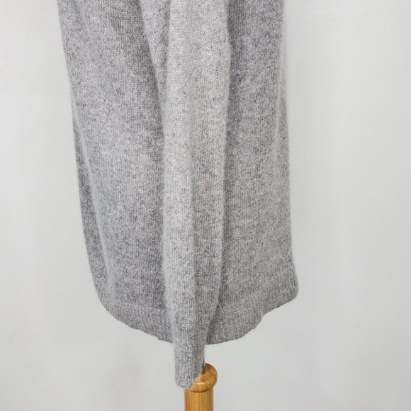 H&M Gray Angora Blend Open Front Classic Minimalist Cardigan Size M - Picture 6 of 13